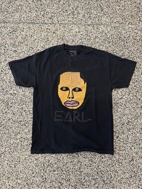 Earl Sweatshirt OFWGKTA Graphic Black T-Shirt with Face Print